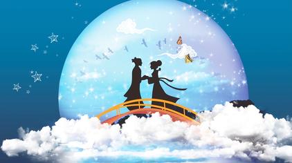 1 七夕的传说  仙界织女下凡游玩和人间牛郎相爱unclejoe讲英语00