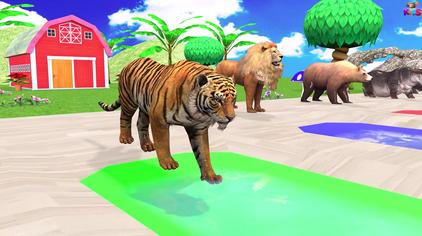 02:53趣味小天地呀儿童动画学习小动物老虎,大猩猩,教会宝宝认识颜色