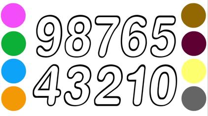 如何给1234567890涂色幼儿学习涂鸦画画儿童涂颜色视频