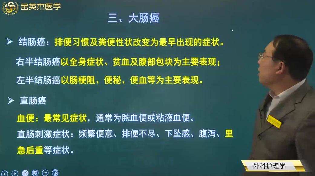 大肠癌 结肠癌 直肠癌临床症状表现 辅助检查及手术前后的护理 西瓜视频