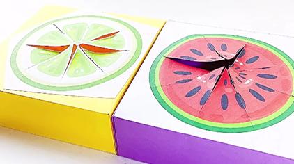 可爱的迷你抽纸盒,做法很简单小朋友也能学会,手工折纸西西爱做手工02